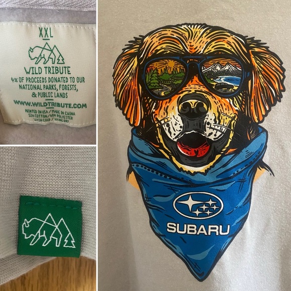 Subaru Wild Tribute Dog Hoodie - Unisex XXL - Picture 3 of 16